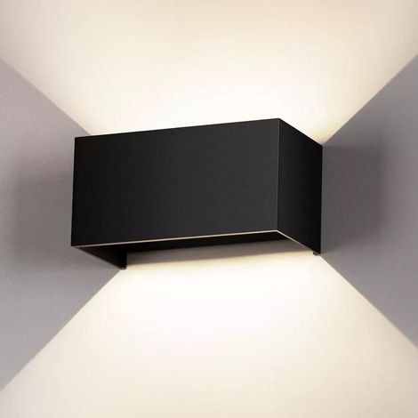 Applique Led 24 W Lampada Da Parete Doppia Emissione Luce Naturale 4000k Nero (1/4)