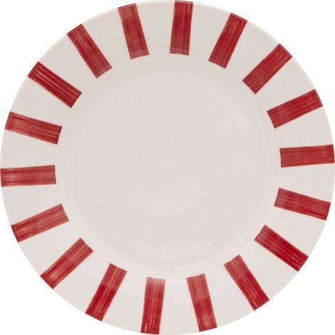 Lot de 6 assiettes plates Cheri rouge D26,8xH2,4cm - Atmosphera créateur d'intérieur (1/2)