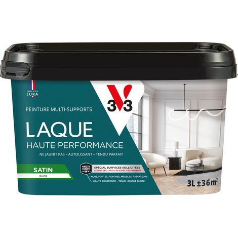 Peinture intérieure Laque Haute Performance V33 Blanc Satin 3L