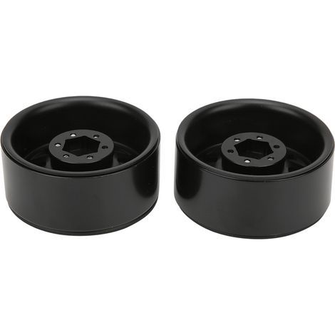 Lot de 2 jantes Beadlock en alliage, compatibles avec les voitures RC tout-terrain TRAXXAS TRX-4 1/10 (noires). (1/5)