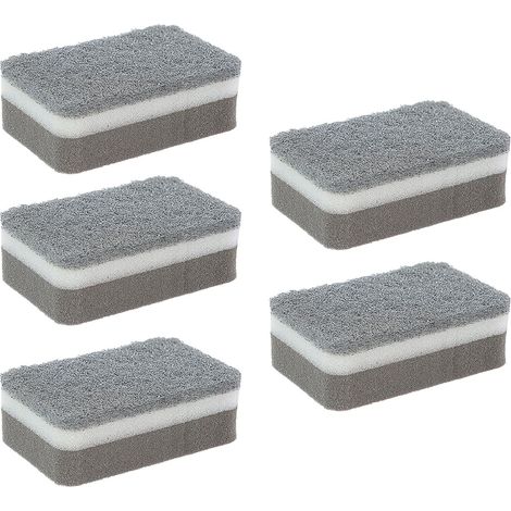 Éponges à récurer Double Face Lot de 5 Haute Absorption Nettoyage Cuisine Vaisselle et Surfaces Durable Anti-rayures (1/5)