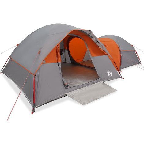 vidaXL Tienda de campaña para 5 personas impermeable gris y naranja (1/2)