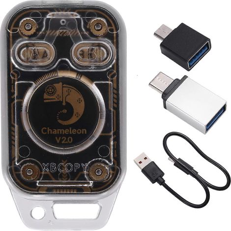 Émulateur de lecteur de puce RFID Chameleon V2.0, redémarrage de l'émulateur de carte à puce, décodage de carte 125 kHz/13,56 MHz, duplicateur NFC (1/5)