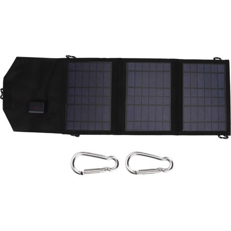 Panneau Solaire Pliable 10,5 W, Pack de Charge Solaire Portable en polysilicium, Batterie Externe 5 V, Sortie USB (1/5)