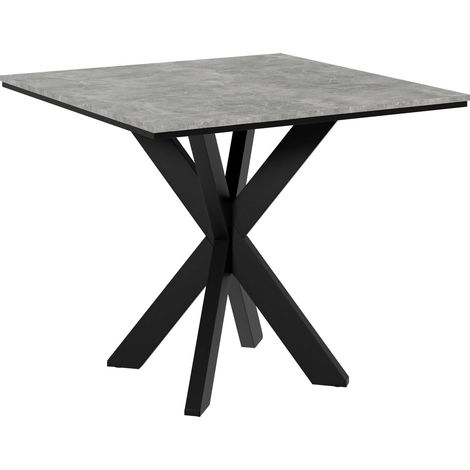 Mesa Goodyear 137, Hormigón, 74x90x90cm, Aglomerado laminado, Metal