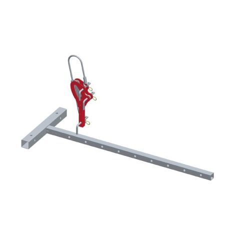 Fixation pour échafaudage acier débord 30cm, élingue 5m avec bloqueur - DIMOS - 1040 mm