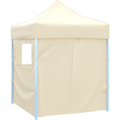 Tente de fête Crème 200 x 200 x 315 cm Tissu Oxford (1/5)
