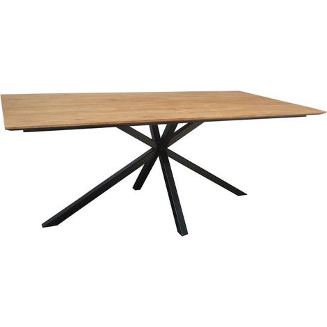Table pied central en bois de teck recyclé 240 cm DEPOK