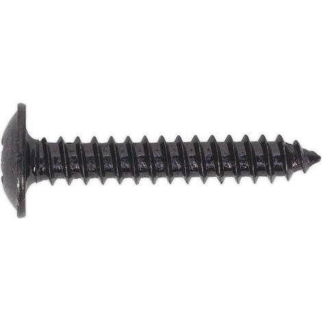 Sealey BST4225 Self-Tapping Pozi Flanged Head Screw 4.2 x 25mm, Black - Pack of 100
