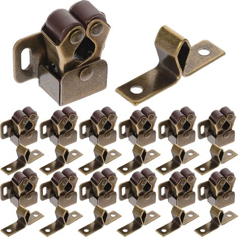 Lot de 20 loquets porte en fer marron, à bascule, style ancien (1/5)