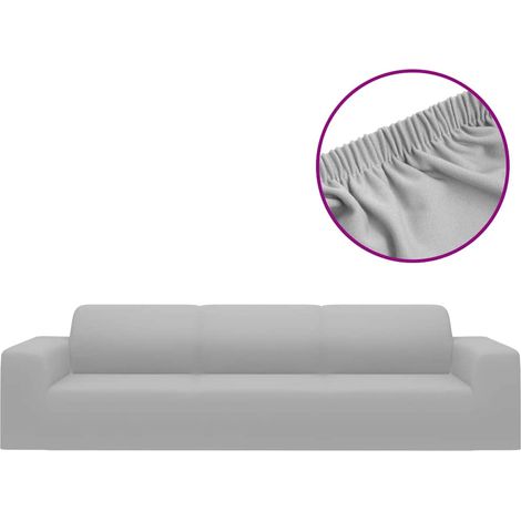 Maison Exclusive - Fodera Elasticizzata Divano 4 Posti in Jersey Poliestere Grigio (1/5)