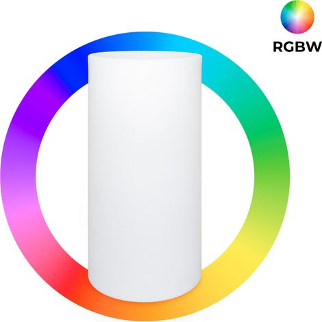 Macetero Cilíndrico LED RGBW - 5W - 80 X Ø 40cm - Recargable