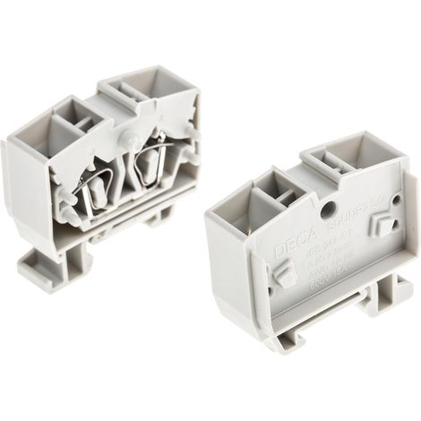 Bloc de jonction RS PRO, 2.5mm², Fixation à ressort, Gris ( Prix pour Paquet de 50 )