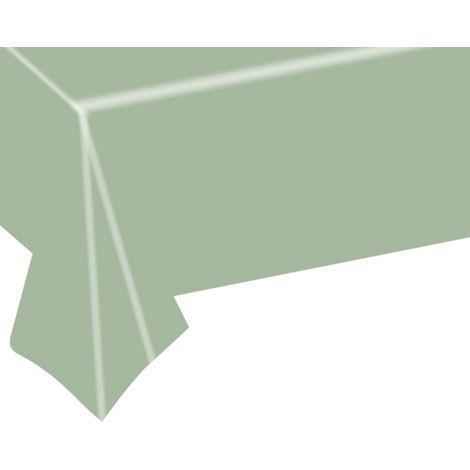 Salbeigrüne Tischdecke 137x274cm rechteckig für Garten & Feste
