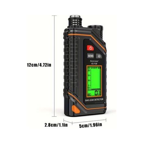 Détecteur de Fuite de Gaz Combustible Rechargeable avec Affichage Numérique – Testeur Haute Sensibilité pour Gaz Naturel, Méthane et Gaz Inflammables