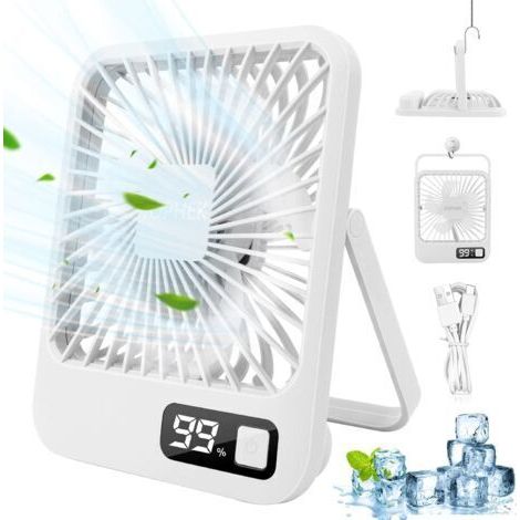 BUNTHAUS Ventilateur de bureau silencieux, ventilateur de bureau USB, mini ventilateur, angle réglable, petit ventilateur de bureau (1/3)