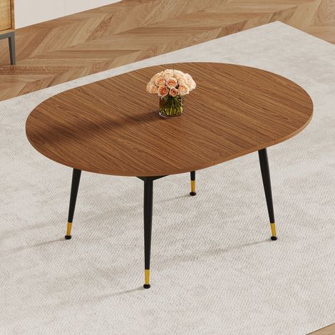 MEUBLIV Table à manger extensible 120-200 cm noyer et noir – 6 à 10 personnes (1/5)