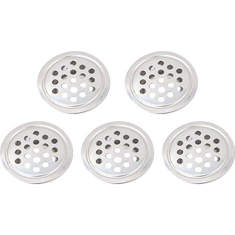 5pcs Round Ventilation Grille 19mm Stainless Steel Vents Ventilation Grille Vent Cover for Cupboards Shoe Cabinets Cabinets (1/5)