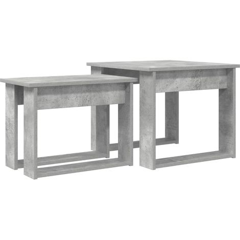 Juego de Mesas de Centro 2 pcs Gris Concreto vidaXL