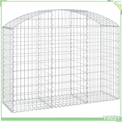 Panier de gabion arqué - FAFEICY - Mod. 153455 - 150×50×100/120 cm - Fer galvanisé - Ø fil 3,5 mm (1/4)