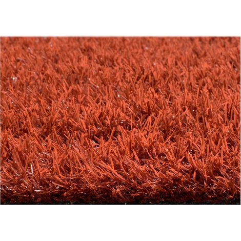 IBEROGARDEN CESPED ARTIFICIAL ROJO ROLLO 2X20 METROS ALTURA 25mm DECORACION PARQUES Y JARDINES DISTINTOS COLORES Y MEDIDAS