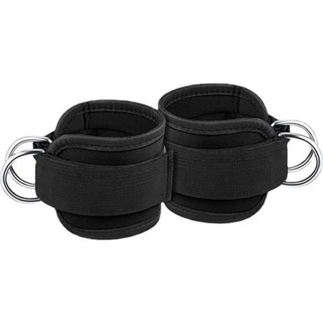 Sangle Cheville Musculation Poulie Fitness Sangles de Chevilles avec Double Anneau en pour Fesses Jambes Exercices Abdominaux 2 Pièces