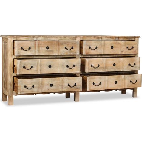 Maison Exclusive - Credenza in Legno Massello di Mango 200x40x90 cm