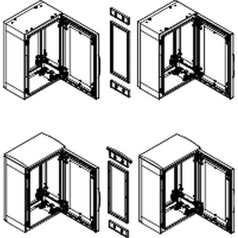 Marco unión horizontal PLA12x4 7035 - SCHNEIDER PLA - color gris claro - medidas 12x4 cm.