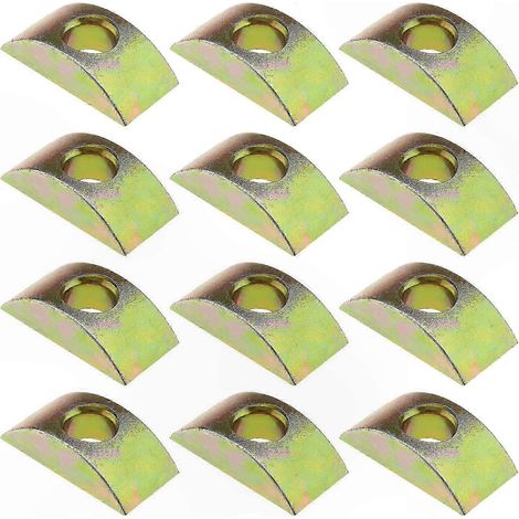 Assemblage de lit et meubles : 40 connecteurs demi-lune avec rondelles, visserie pour fixation robuste, kit de montage mobilier, accessoires de bricolage, pièces en métal pour joints d'angle, lot de 4 (1/4)