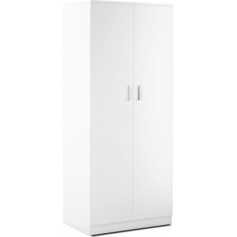 Mehrzweckschrank mit zwei Türen Weiß 77x52x H182 cm (1/3)