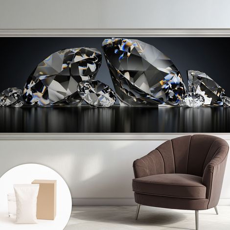 Papier peint intissé pour salon chambre à coucher peint imprimé Installation facile - Colle incluse gratuite Beauté cristalline 250x104 cm (1/5)