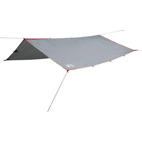 Bâche de camping gris et orange 300x294 cm imperméable CFW169688 (1/5)
