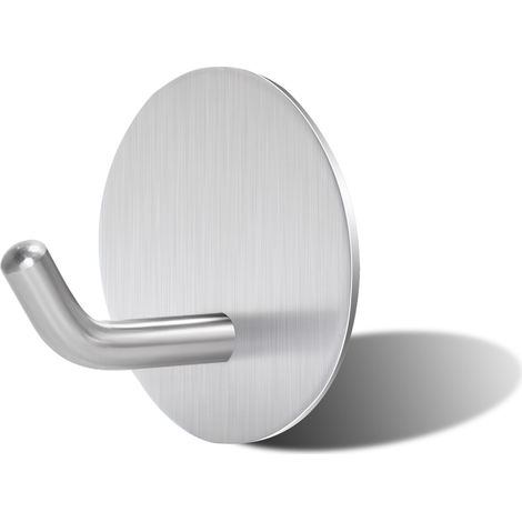 Lot de 4 crochets adhésifs en acier inoxydable, crochets muraux étanches sans perçage pour maison (1/4)