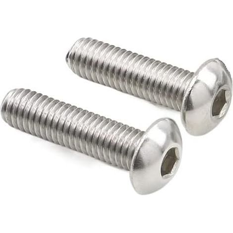 5/10 pièces M6 M8 longueur 8–60 mm vis à tête semi-circulaire en acier inoxydable six pans creux et