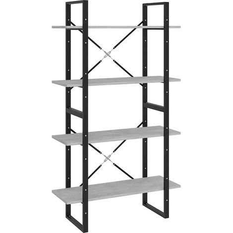 Maison Exclusive - Bücherregal 4 Fächer Betongrau 80x30x140 cm Ho