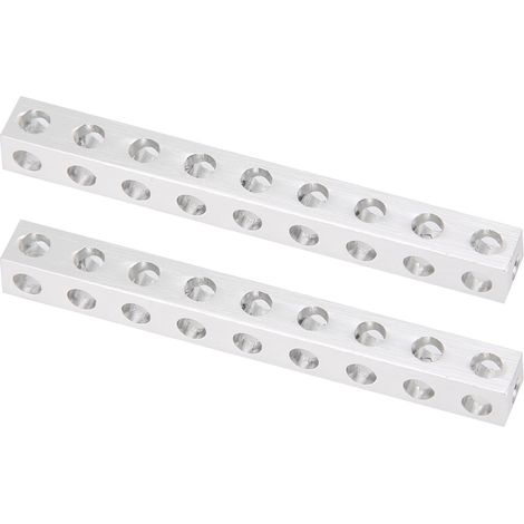 2 Stück 3106‑0009‑0072 Roboterstruktur Quadratisches Trägerteil Zubehör 9 Löcher 8 x 8 x 72 mm (1/5)