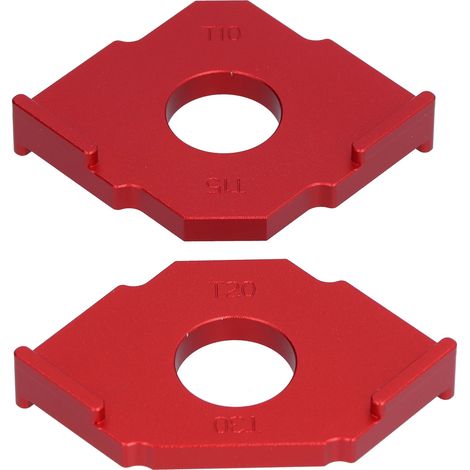 Gabarits de rayon pour défonceuse (lot de 2) - Angles en T - Alliage d'aluminium T10 T15 T20 T30 (1/5)