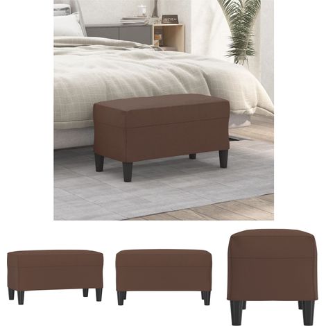 Flurbank - vidaXL Sitzbank Braun 70x35x41 cm Kunstleder - Fußhocker (1/5)