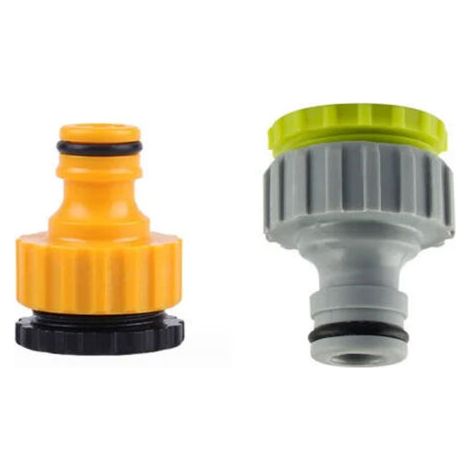 royaluxe-2-en-1 Raccord de robinet-2 Pack, 1/2” et 3/4”Connecteur de robinet de jardin Raccord de robinet, Set de raccord de tuyau pour l'irrigation de jardin