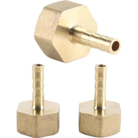 Lot de 2 embouts de tuyau en laiton avec crochets cannelés, raccord de tuyau 6 mm G 1/2 pouce NPT filetage femelle (1/5)