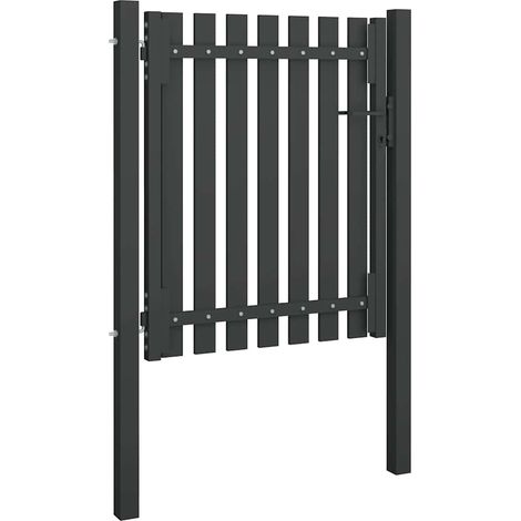Maison Exclusive - Gartentor aus Stahl 100 x 100 cm Anthrazit (1/4)