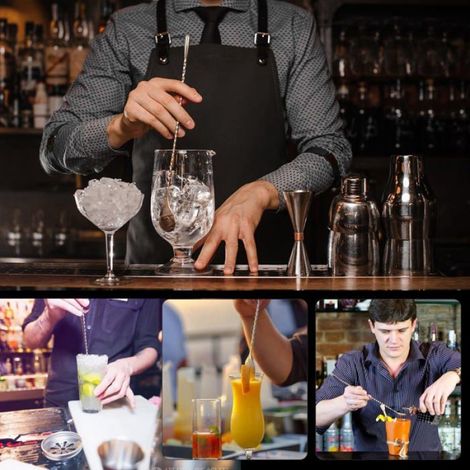 Lot de 4 Cuillères à Cocktail Longues en Acier Inoxydable - Agitateur à Manche Spirale pour Martini, Gin, Bar (1/5)