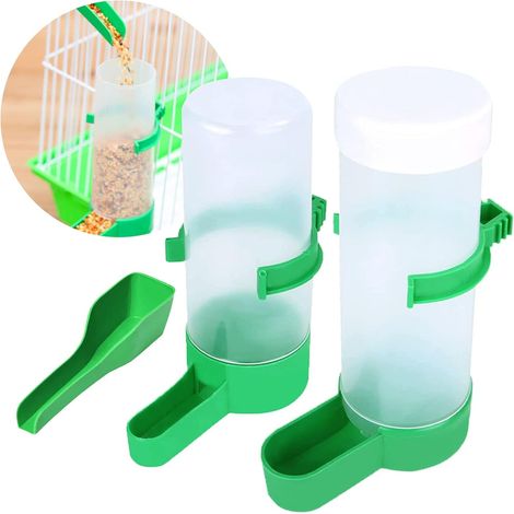 3PCS Abreuvoir Oiseaux Exterieur avec Anneau, Plastique Automatique Abreuvoir Mangeoires pour Oiseaux et Poules (1/5)