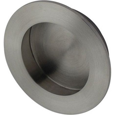 Runde Griffmuschel Edelstahl - Schiebetürbeschlag Einlassgriff modern Ø 65mm
