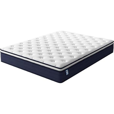 Stanew – Matelas à ressorts ensachés 140x190 cm – 25 cm d'épaisseur – 7 zones – fermeté modérée – respirant et antibactérien