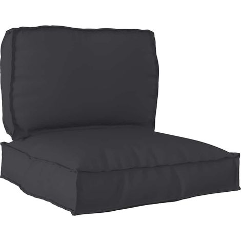 Palettenkissenset 2 pcs Schwarz Oxford-Stoff