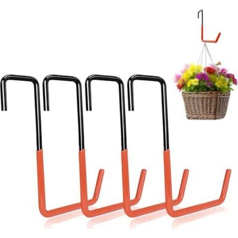 Large S-Hooks, Garage Hooks, Bicycle Hangers (No Drilling Required), Heavy-Duty Metal Hooks for Hanging from Ceiling Beams, for Hanging Bicycles, Garden Tools, Hanging Planters, Flower Pots