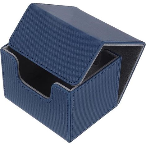 Boîte à cartes en cuir pour accessoires de jeu, boîte de rangement pour cartes à jouer, boîte de rangement pour la maison ou le bureau (1/5)