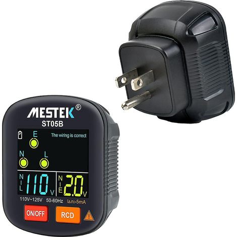Tragbarer digitaler Steckdosentester 30-250V RCD-Detektor Spannungsprüfer Erdungs- und Phasenpolaritätsprüfer