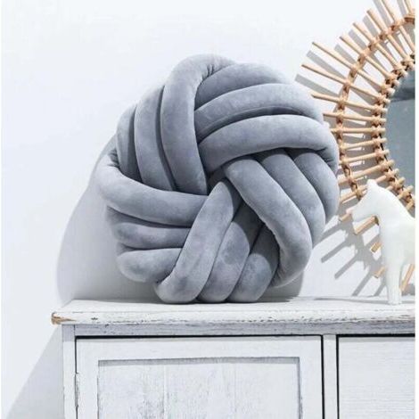 Cuscino a nodo, cuscino a nodo per divano letto, replica AT, cuscino decorativo a nodo, cuscino sfera a nodo 35 x 35 cm, replica per cameretta dei bambini, giocattolo fatto a mano, regalo di tendenza  (1/4)